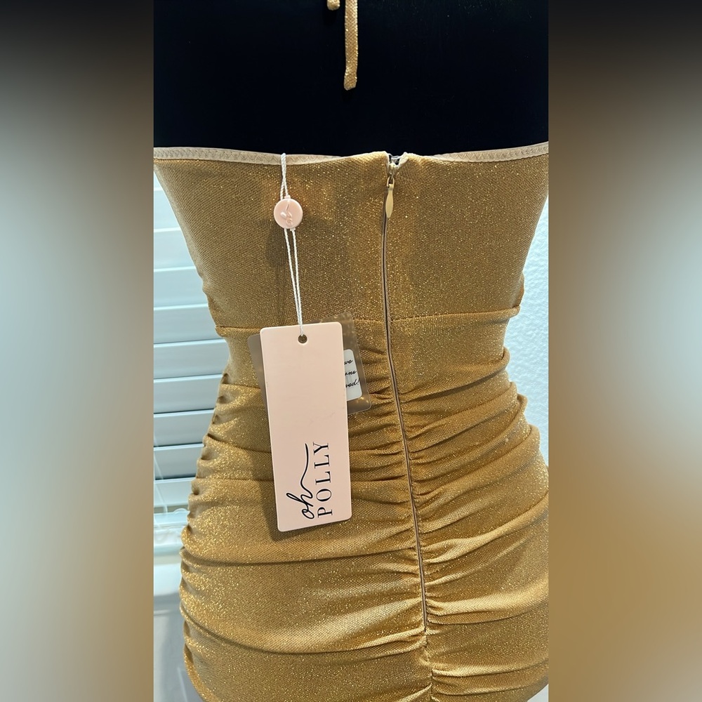 ✨Oh Polly Mini Dress in Gold✨ - NWT Size S(2) - Picture 11 of 17